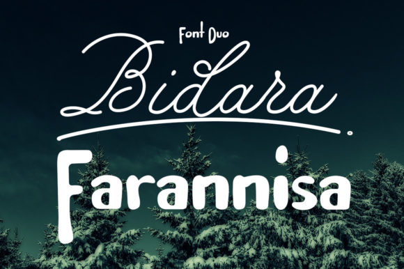 Bidara Farannisa Font: Playful Modern Script + Sans Serif Duo