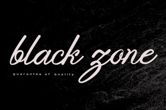 Black Zone: A Free-Flowing Script Handwritten Font for Real Projects