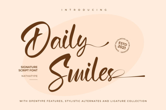 Daily Smiles Script Font for Small Business Branding