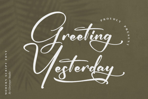 Greeting Yesterday Script Font for Branding Projects