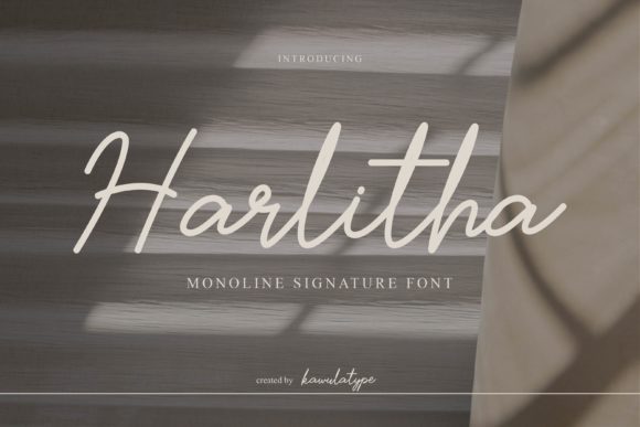 Harlitha: A Refined Script Handwritten Font for Modern Design