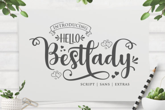 Hello Bestlady Font for Small Business Branding