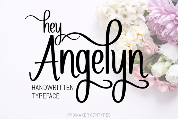 Hey Angelyn Script Font for Handmade Branding