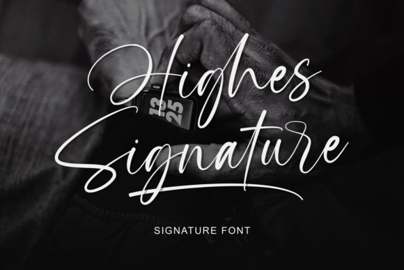 Highes Signature: A Modern Script Handwritten Font for Digital Design