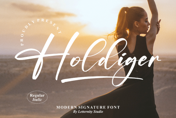 Holdiger: A Modern Signature Script Font for Handmade Creators