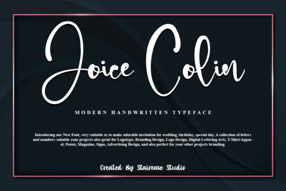 Joice Colin: A Chic Script Font for Small Business Branding
