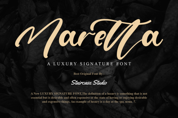 Maretta Script Font for Elegant Campaign Design