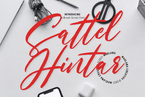 Sattel Hintar Script Font for Handmade Branding