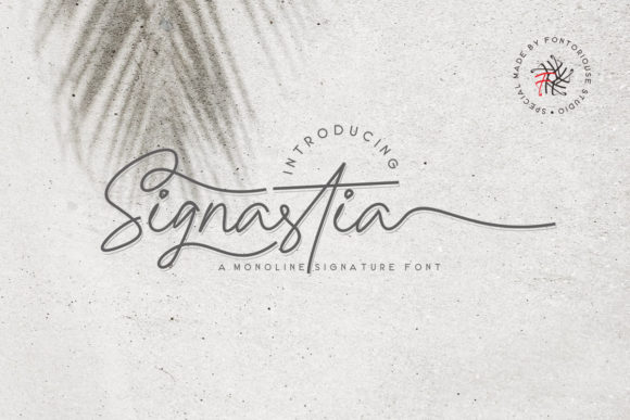 Signastia Script Font for Handmade Product Design